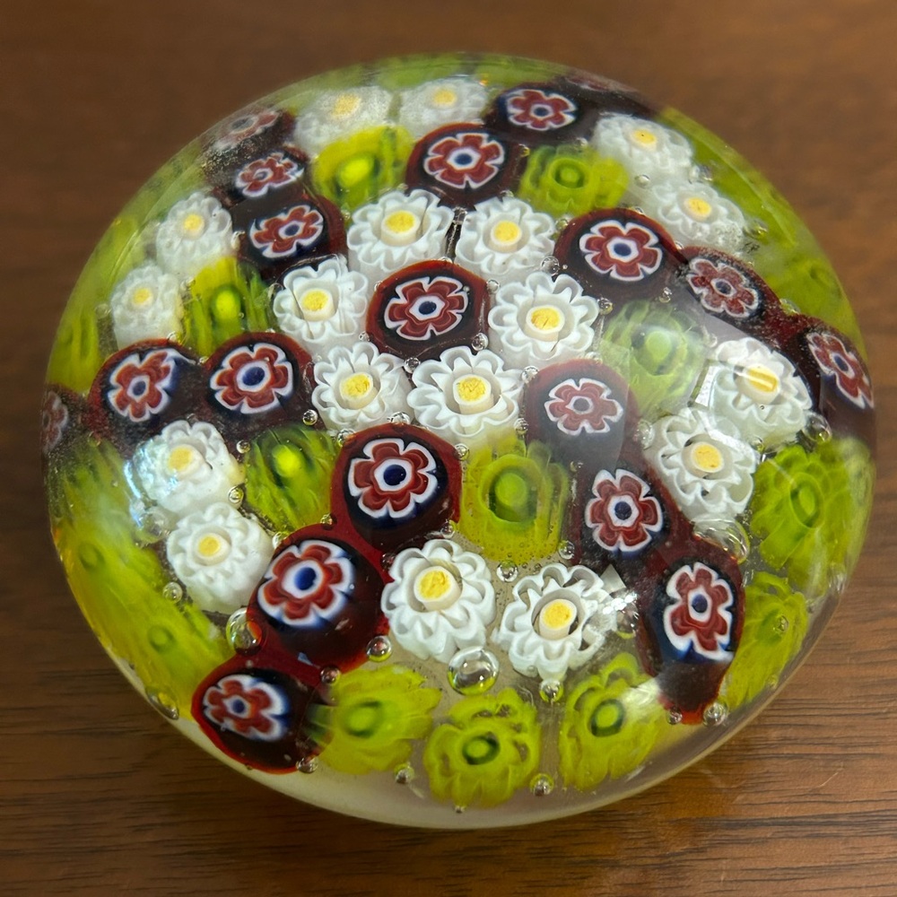 Murano Ann‎ Primrose Cristalleria Collection Glass Floral Paper Weight